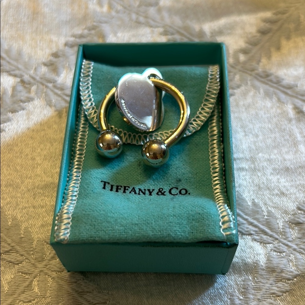 Tiffany & Co. Silver Key Chain with Modern Elegance